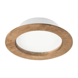 LED ugradno plafonsko svetlo WOODY SPOT LED/12,5W/230V 3000K, orah, prečnik 16 cm