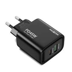 MOXOM Punjač MX-HC178 USB+Type-C QC18W PD45W/ crna