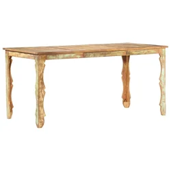 Blagovaonski stol od masivnog obnovljenog drva 160 x 80 x 76 cm