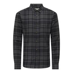Only & Sons Srajca ONSGUDMUND temno siva/črna
