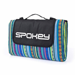 Spokey PICNIC FLORAL Odejica za piknik s trakom, 130x140 cm