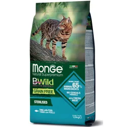 MONGE Suva hrana za sterilisane mačke sa ukusom tune i graška Bwild 1.5kg