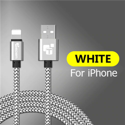 Tiegem podatkovni in napajalni kabel za Apple naprave - bel, 25 cm