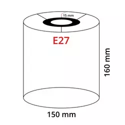 Eglo 32912 - Univerzalni abažur TUNJA E27, prečnika 15 cm, krem