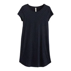 Lindex Spalna srajca temno modra/off-bela