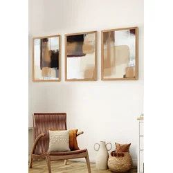 Wallity Set uramljenih MDF slika Myk3012-1, 3 dijela