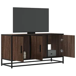 TV ormarić smeđi hrast 100x35x50 cm Konstruirano drvo i metal