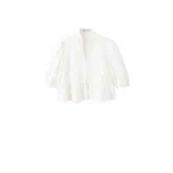 MANGO Bluza CAPUCHIN off-bela