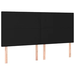 Vidaxl Vzglavje postelje črno 160x5x118/128 cm blago
