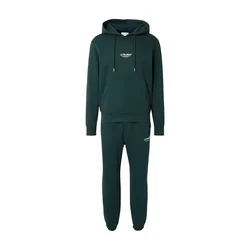 JACK & JONES Majica JJESOHO temno zelena / bela