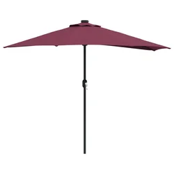 Vidaxl Vrtni dežnik Bordeaux rdeča 294 x 150 x 224 cm