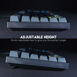 Tastatura Mehanicka Gaming Fantech MK886 RGB Atom siva (red switch)