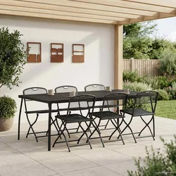 Set vanjskog namještaja 7 pcs Antracit Željezo i čelik