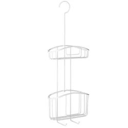 Polica viseća za tuš dvostruka 22.5x9x60cm inox bela tatay