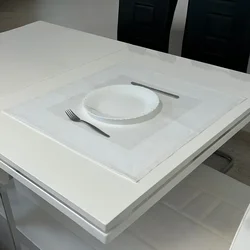 Viktorija Nadstonjak sa zrnčastom bordurom, 55x55 cm, Beli