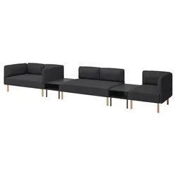 LILLEHEM Modul. sofa 5-sed s pom. stočićem, Gunnared/tamnosiva drvo
