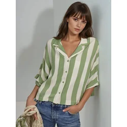 Busem Bluza zelena/bela