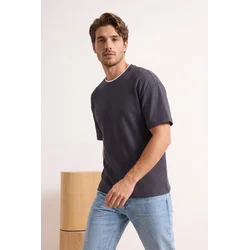 Trendyol Muška majica Tmnss26Ts00038, Antracit