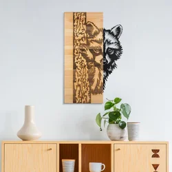 Whispering Timber -1 - Natural, Black NaturalBlack Decorative Wooden Wall Accessory