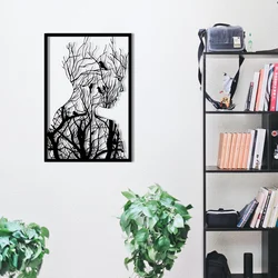 Wallity Zidna dekoracija Arakan, 42x62 cm, 1.2mm, Crna