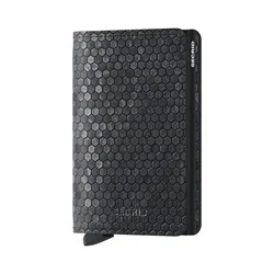 Usnjena denarnica Secrid Slimwallet Hexagon Black črna barva