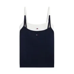 Tommy Jeans Top ESSENTIAL mornarska/bela