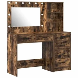 Vidaxl Toaletna mizica Rjava 78,5 x 41 x 135 cm Konstruiran les