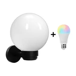 Brilagi-LED RGBW spoljašnje zidno svetlo HARBOR 1xE27/15W/230V IP33 crna/bela