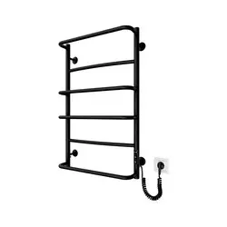 Kupatilski merdevinski radijator LUX 105W/230V 81x52 cm inox/crna desna