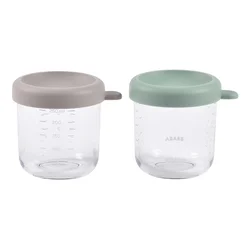 Beaba set od 2x250 ml staklene posude,S green/Gaze