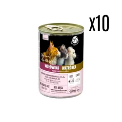 Pet Republic Vlažna hrana za mačke 400g x 10 komada, Komadići u želeu sa govedinom i jetrom