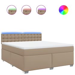 Krevet box spring s madracem cappuccino 180x200 cm umjetna koža