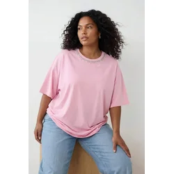 Trendyol Curve Ženska majica Tbbss25Bf00021, Roze