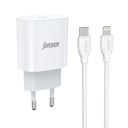 Kucni punjac za iPhone Superior CO-DC55 Fast PD 20w 3A type C na lightning beli