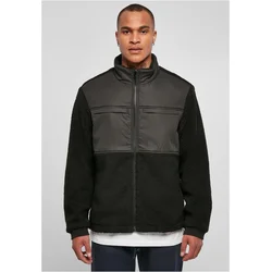 Patched Sherpa jacket black