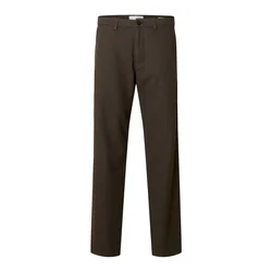 SELECTED Chino hlače SLHMILES temno rjava