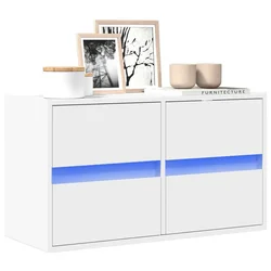Zidni TV ormarić s LED svjetlima bijeli 80 x 31 x 45 cm