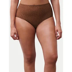 Chantelle Klasične spodnje hlačke z visokim pasom Soft Stretch C11D70 Rjava