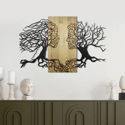 Murmure des Feuilles -1 - Green, Black GreenBlack Decorative Wooden Wall Accessory