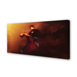 tulup.si Slika na platnu Ljudje plešejo dež dim 120x60 cm