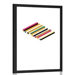 Plakat s paspartujem vzorci v pisani izvedbi - 60x90 black
