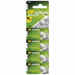 Alkalne gumbne baterije GP LR44, 5 kos