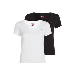 Tommy Jeans Majica črna/bela