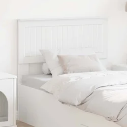 vidaXL Vzglavje z vzglavjem Bela 90 cm Konstruiran les