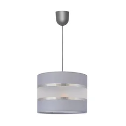 Luster na sajli HELEN 1xE27/15W/230V O 20 cm siva/srebrna