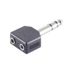 MicroConnect Adapter 6.3mm - 2X3.5mm M-F