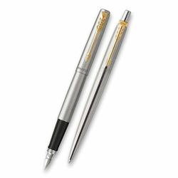 Parker poklon set jotter stainless steel gt - hemijska olovka + nalivpero ( PK93257 )