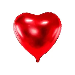 Inny Folija balon v obliki srca, 45 cm, rdeč