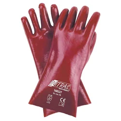 RUKAVICA NITRAS PVC CRVENA 27cm