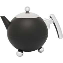 Bredemeijer Teapot Bella Ronde 1,2l black matt / chrom 101006